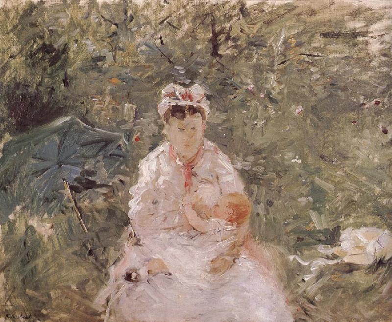 Berthe Morisot The biddy holding the infant oil painting picture